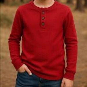 Tommy Bahama Rich Red Knit Shirt • Size 7/8 Medium